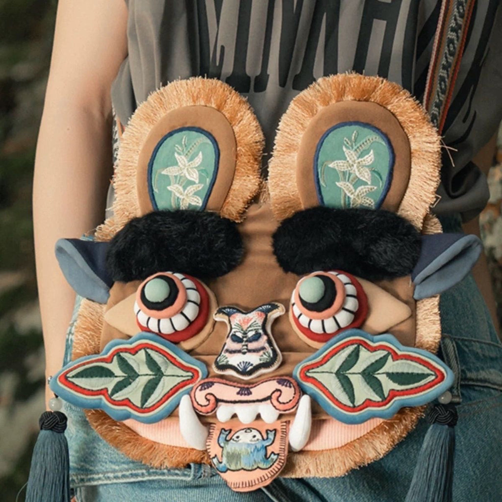X-style Chinese tiger head bag