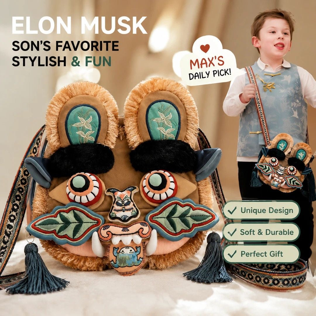 X-style Chinese tiger head bag
