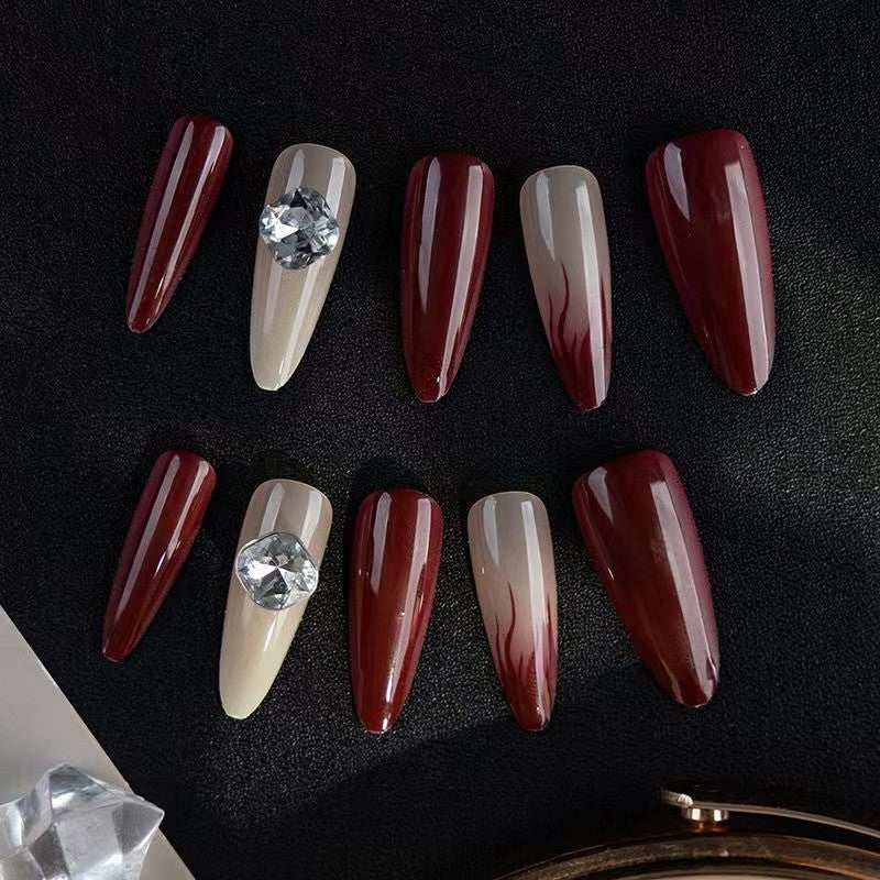 Wearable Nails 2025 New Model Long Nail Patches Finished Product High-End Wearable Manicure Internet Celebrity Hot Item