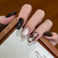 Handmade Press-On Nails: Modern Diamond Pattern, Cat Eye, Maillard, High-End, Brightening, Niche, Retro, for Students and Trendy Girls