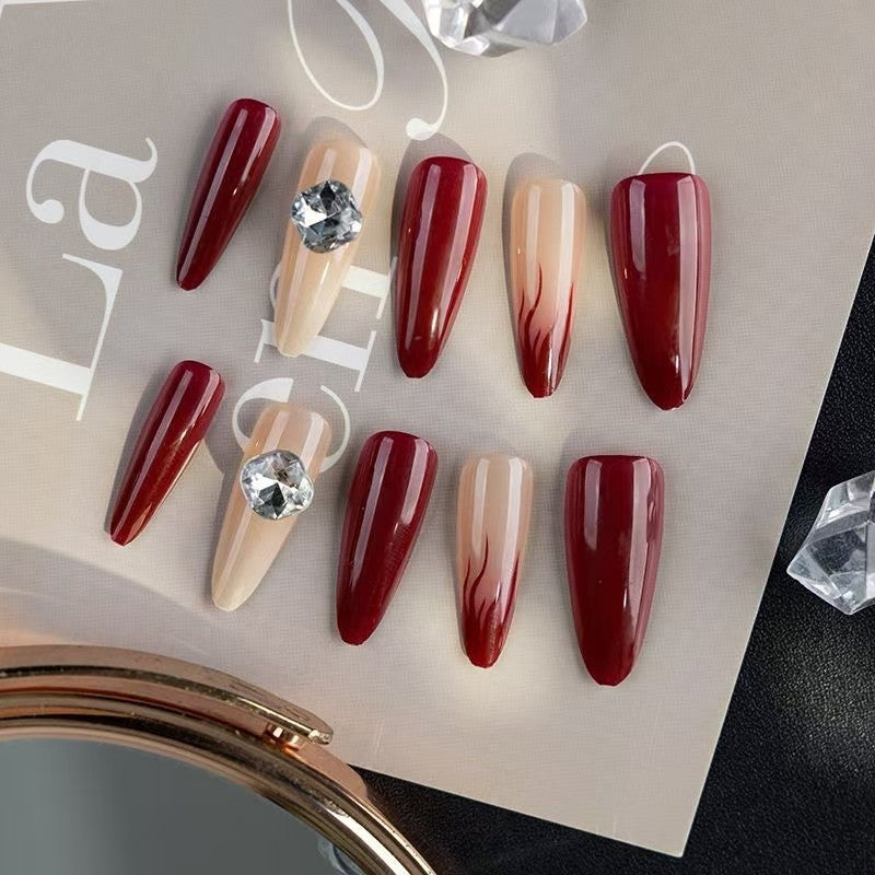 Wearable Nails 2025 New Model Long Nail Patches Finished Product High-End Wearable Manicure Internet Celebrity Hot Item